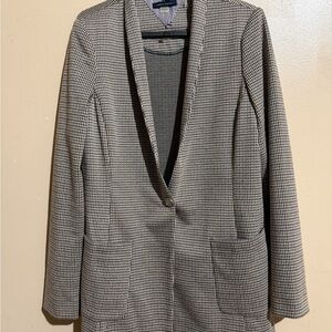 Tommy Hilfiger Houndstooth Blazer in Black, White and Brown
